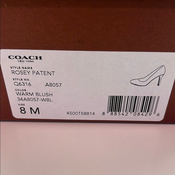 Coach Women's Glossy Brown Heels - Picture 9 of 9